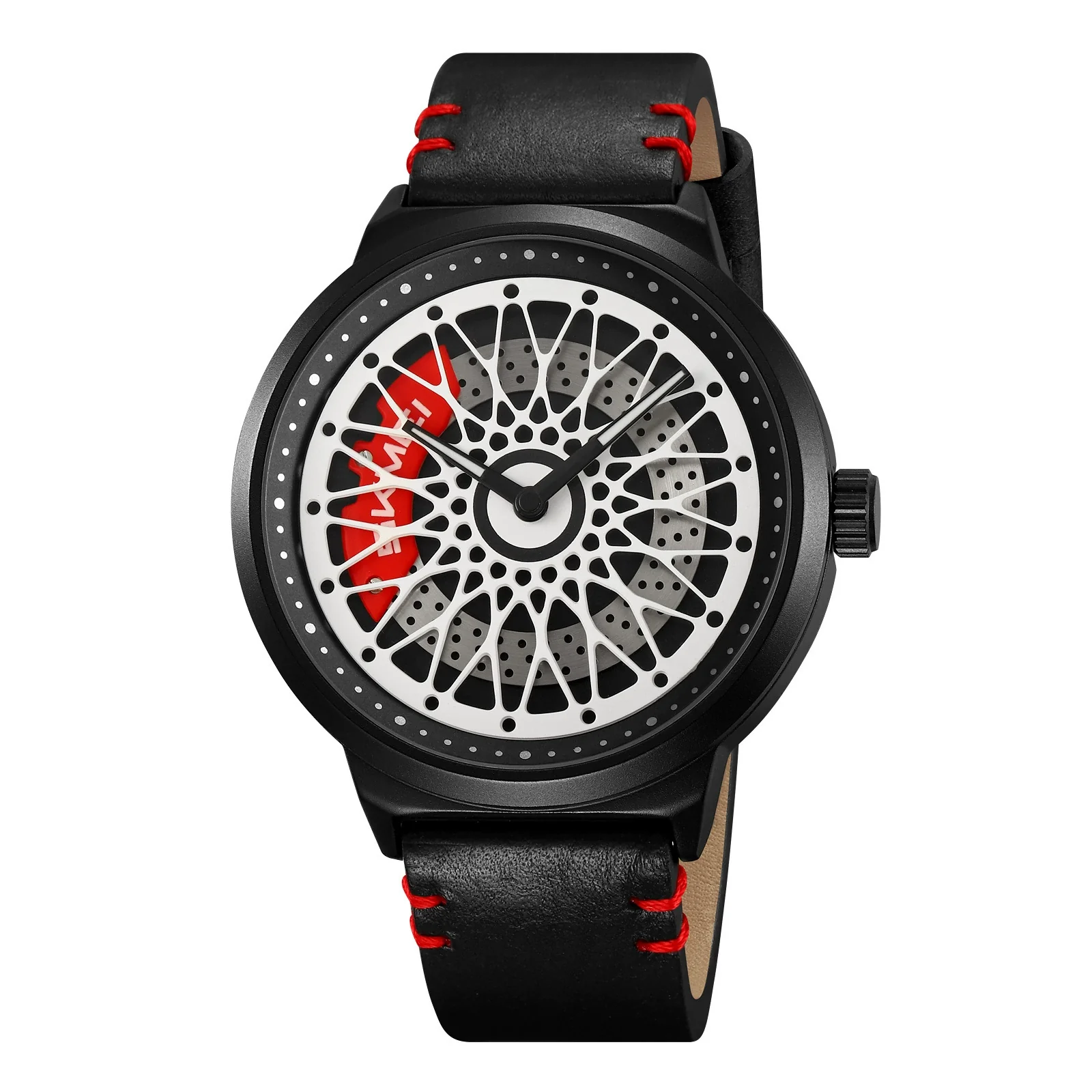 Men's Fashion Waterproof Watch With Alloy Case Stainless Steel Band And Round Cut Out Rotatable Dial - Image 12