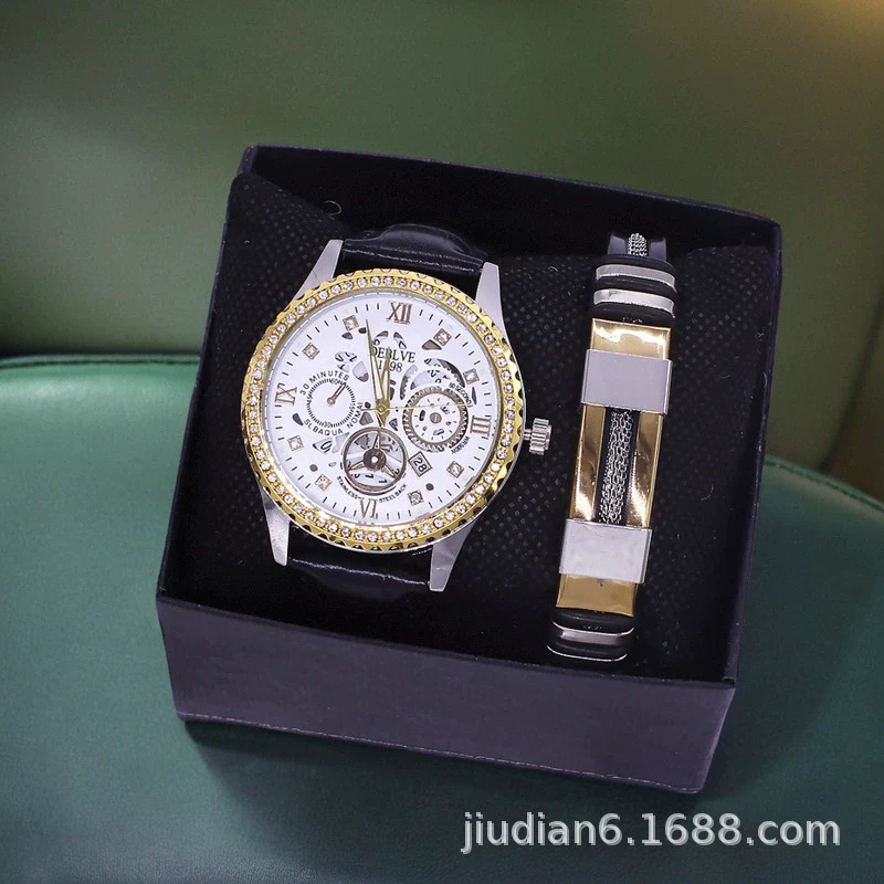 Men's Fashion Wrist Watch With Alloy Case And Strap Ordinary Glass Mirror Round Dial - Image 10
