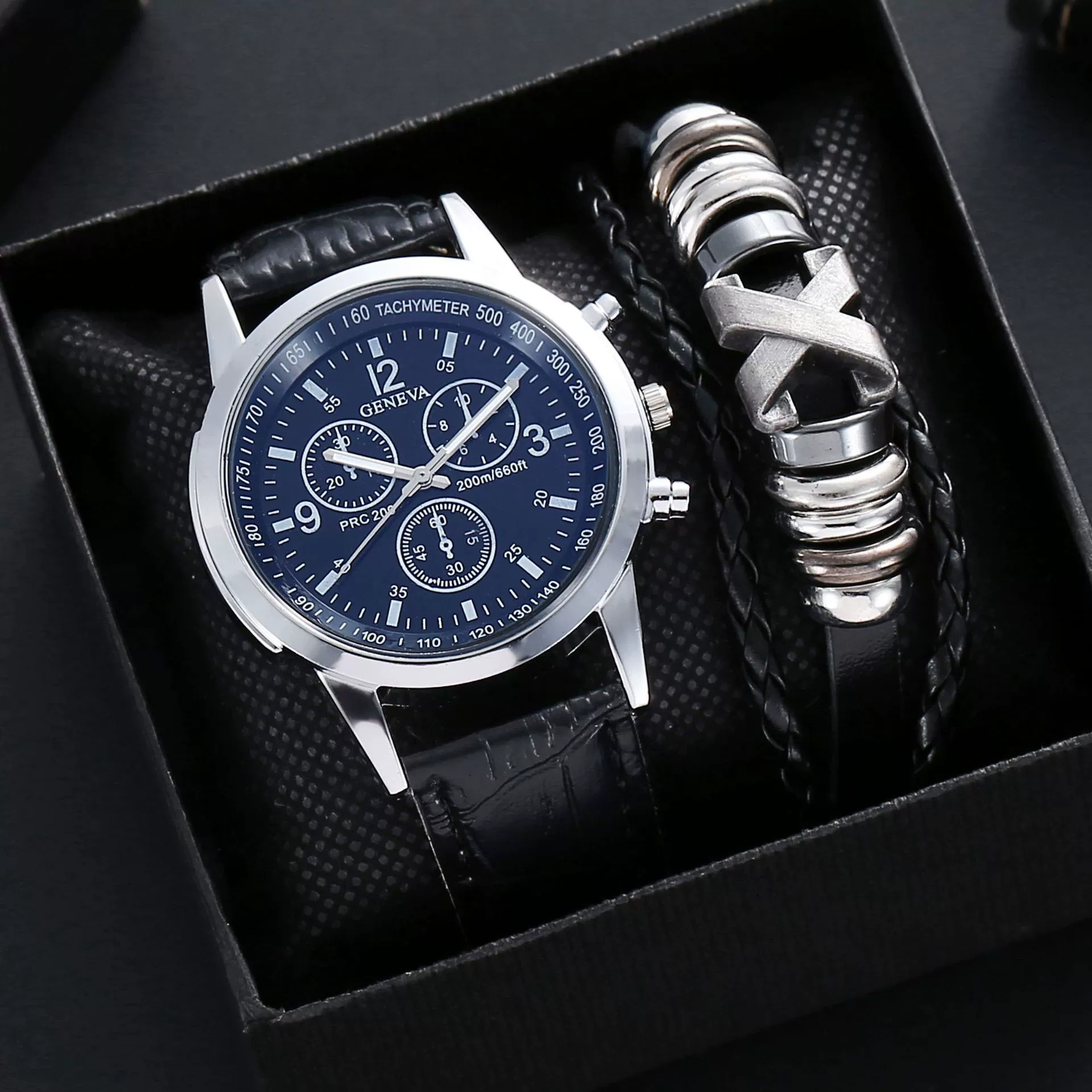 Men's Fashion Wrist Watch With Alloy Case And Strap Ordinary Glass Mirror Round Dial - Image 2