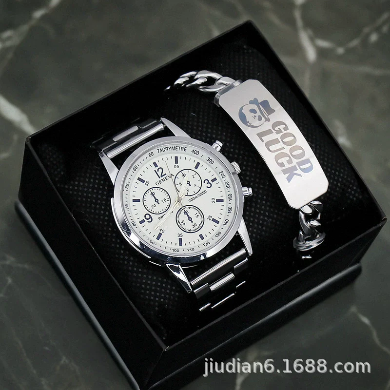Men's Fashion Wrist Watch With Alloy Case And Strap Ordinary Glass Mirror Round Dial - Image 24