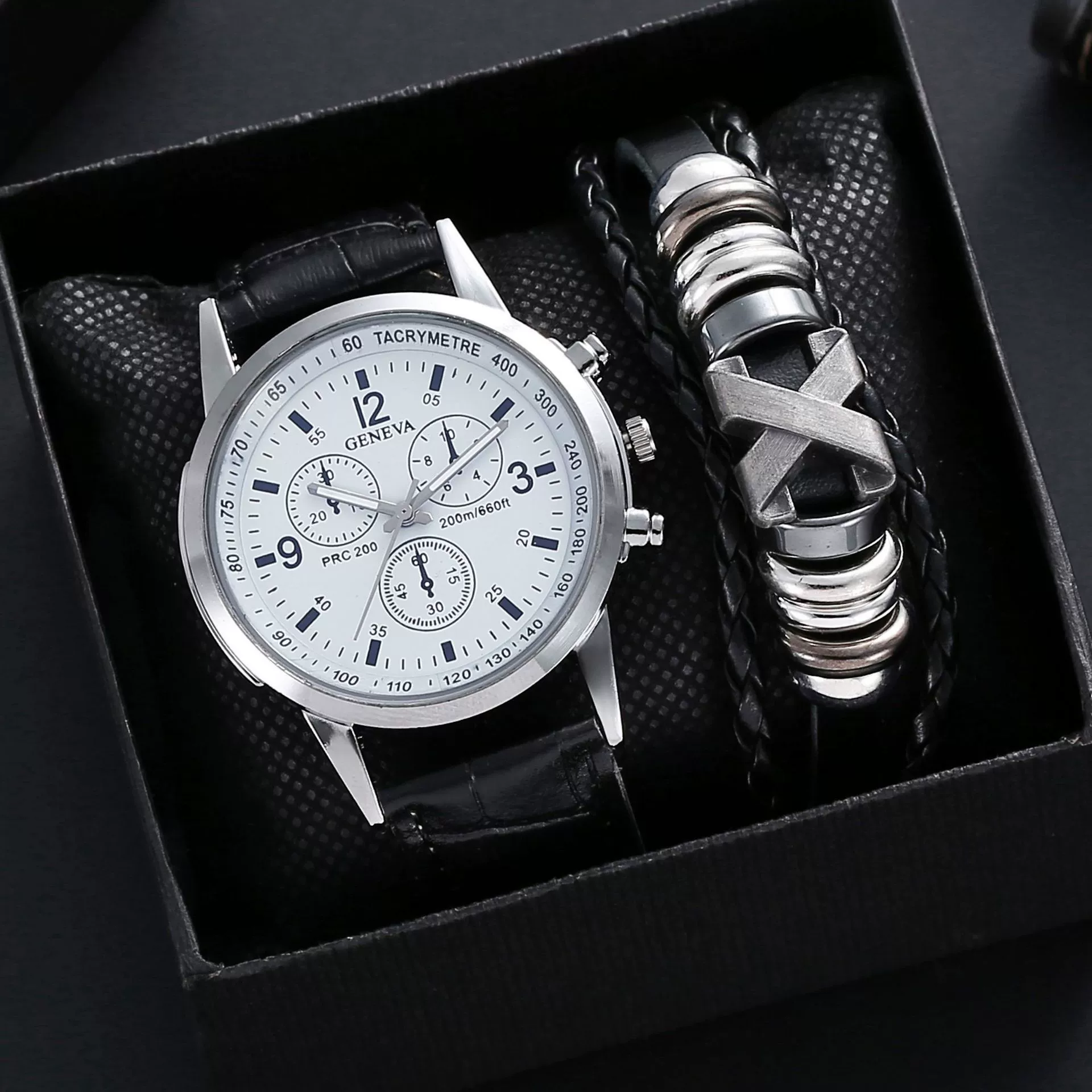 Men's Fashion Wrist Watch With Alloy Case And Strap Ordinary Glass Mirror Round Dial - Image 3