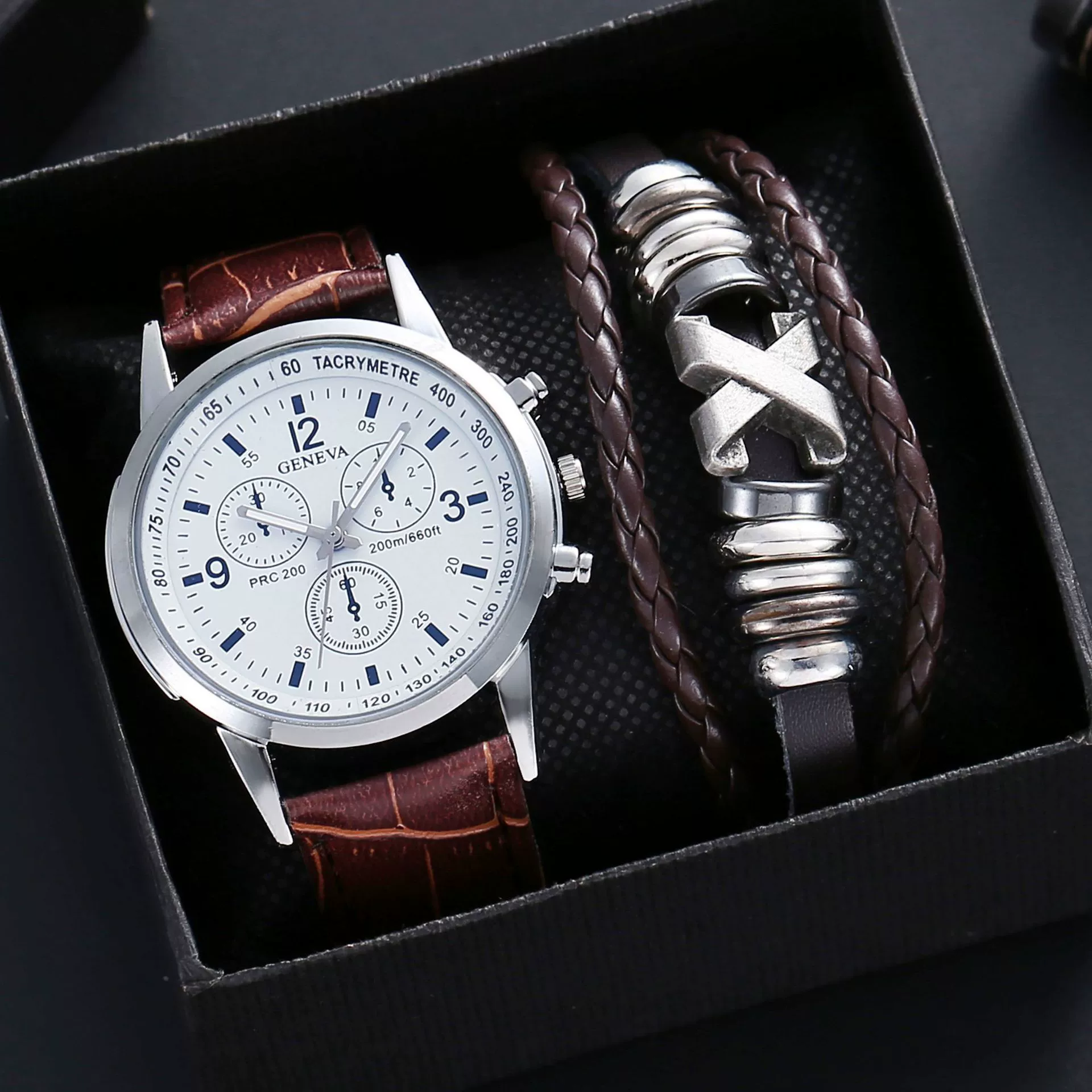 Men's Fashion Wrist Watch With Alloy Case And Strap Ordinary Glass Mirror Round Dial - Image 4