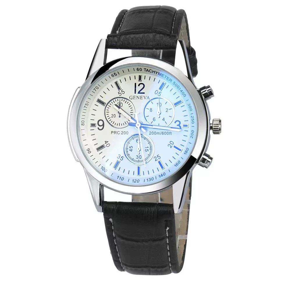 Men's Fashion Wrist Watch With Alloy Case And Strap Ordinary Glass Mirror Round Dial - Image 7