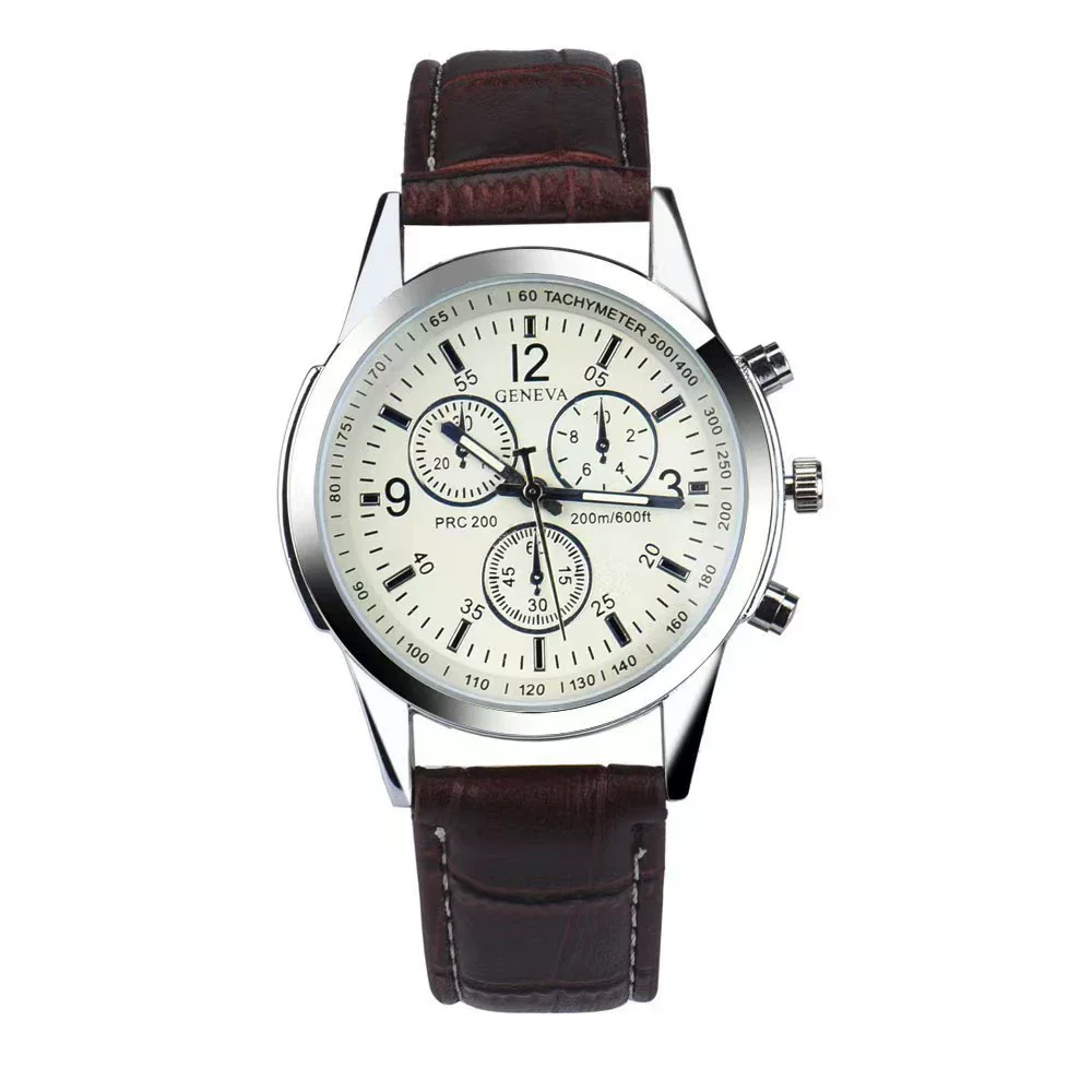 Men's Fashion Wrist Watch With Alloy Case And Strap Ordinary Glass Mirror Round Dial - Image 8