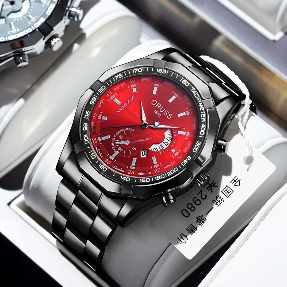 Men's Fashionable Round Dial Alloy Belt Waterproof Luminous Watch - Image 11