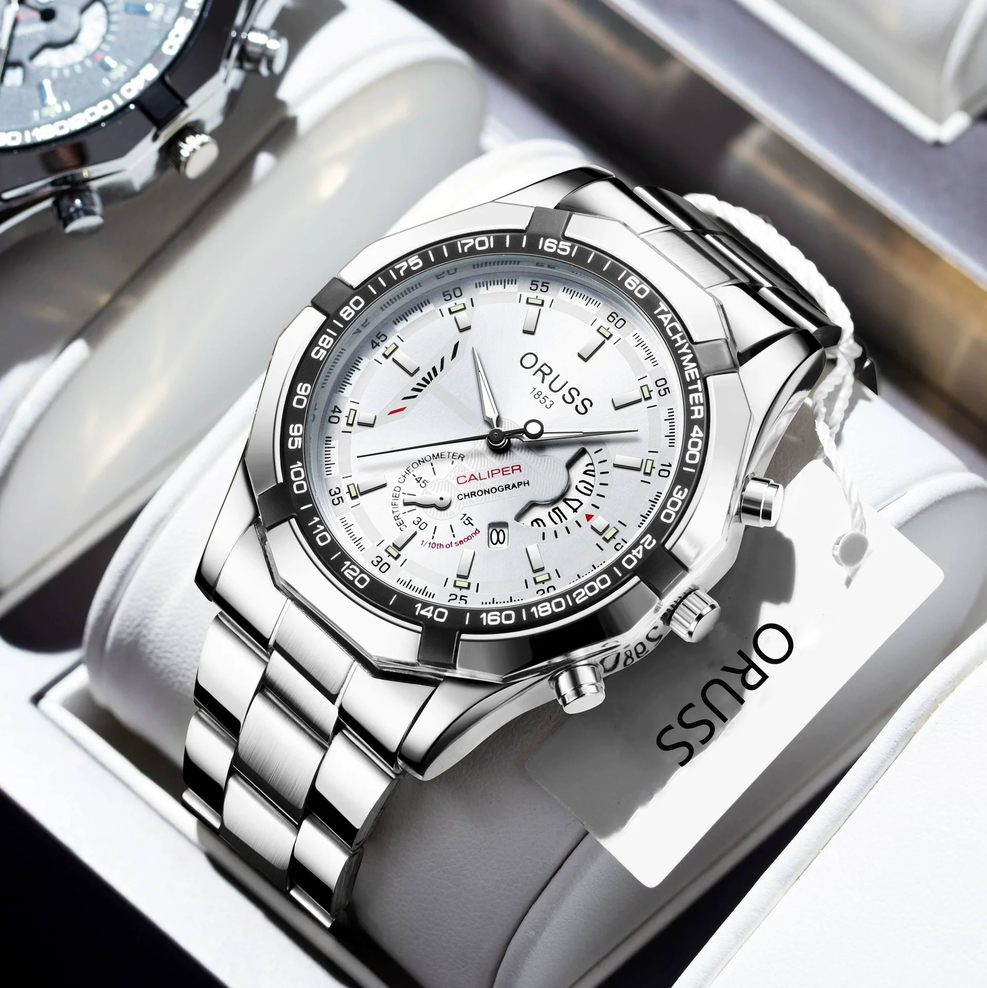 Men's Fashionable Round Dial Alloy Belt Waterproof Luminous Watch - Image 13