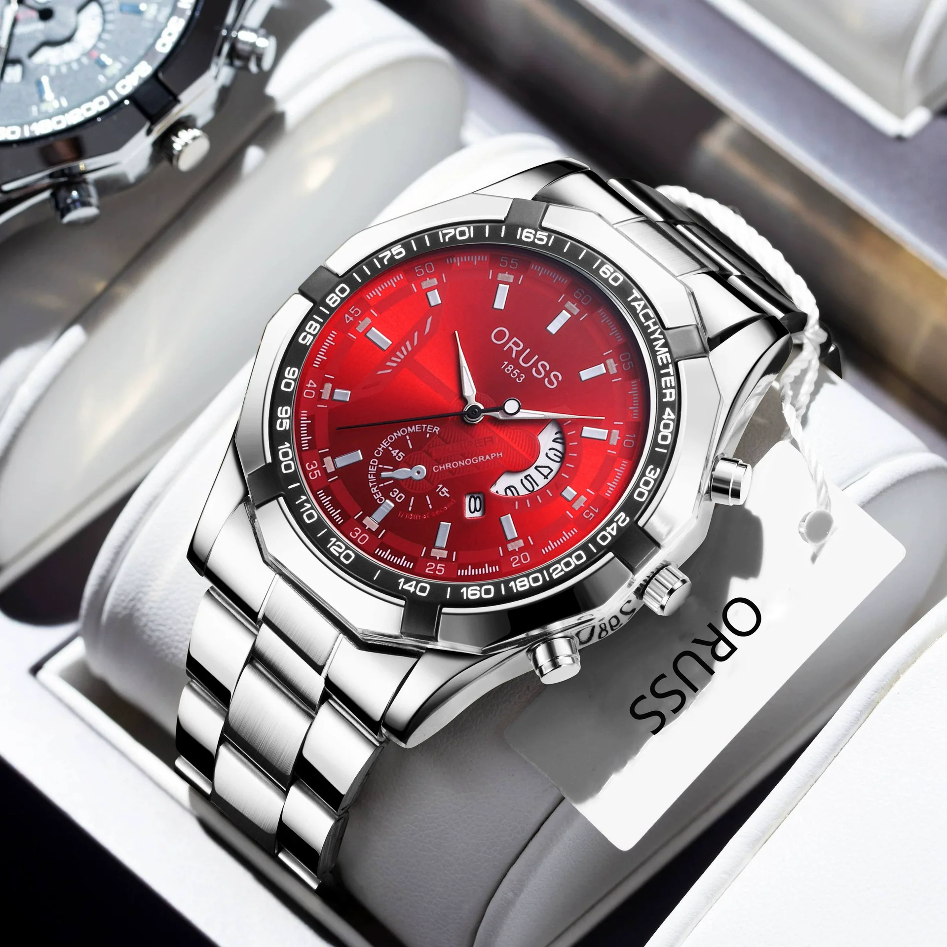 Men's Fashionable Round Dial Alloy Belt Waterproof Luminous Watch - Image 15