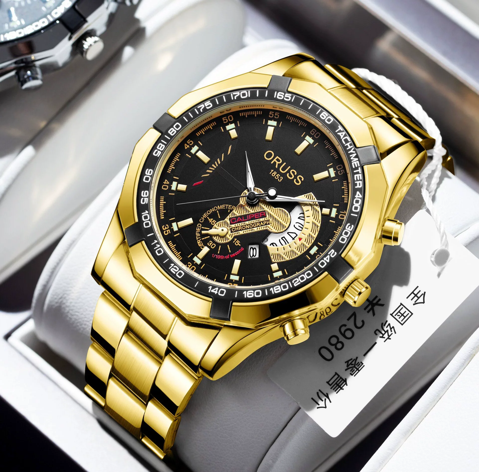Men's Fashionable Round Dial Alloy Belt Waterproof Luminous Watch - Image 6