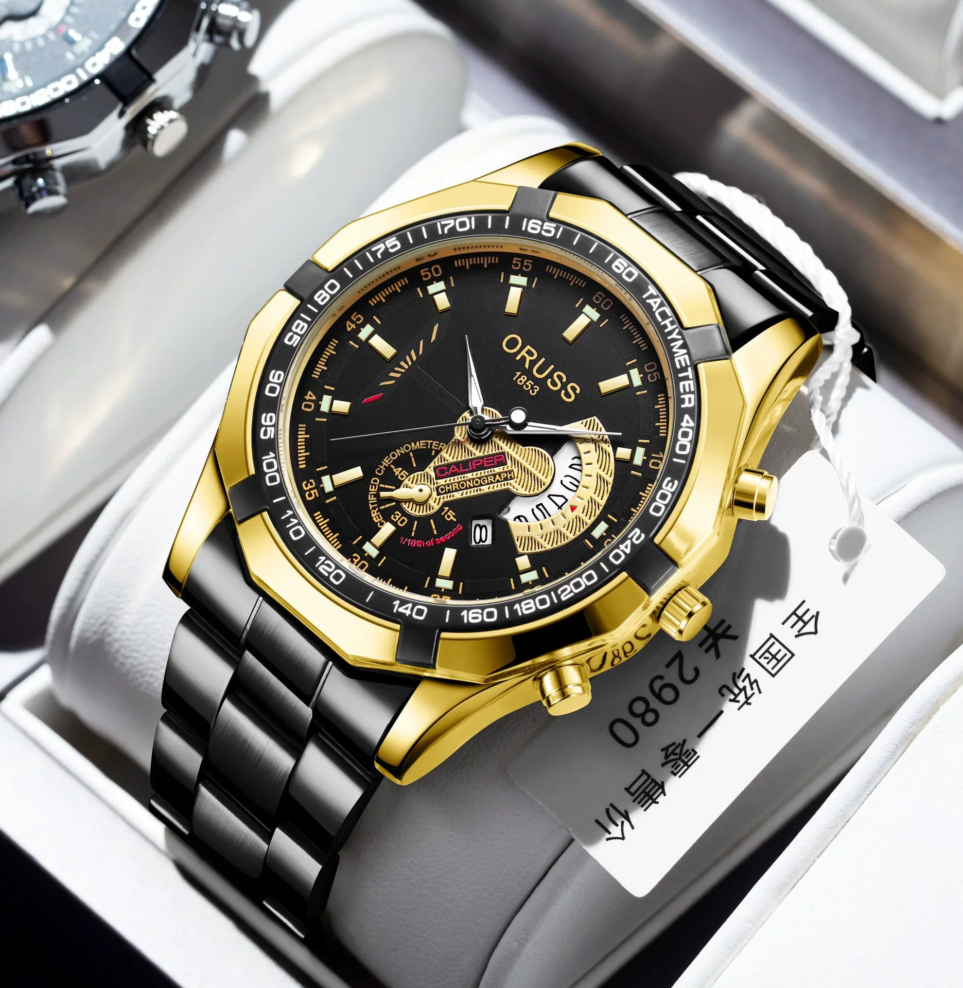 Men's Fashionable Round Dial Alloy Belt Waterproof Luminous Watch - Image 7