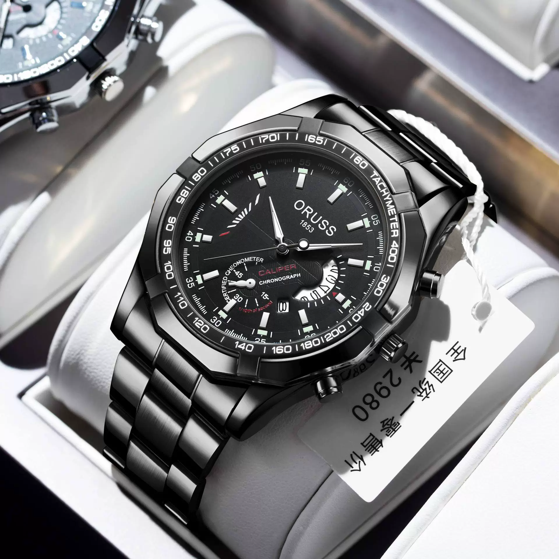 Men's Fashionable Round Dial Alloy Belt Waterproof Luminous Watch - Image 8