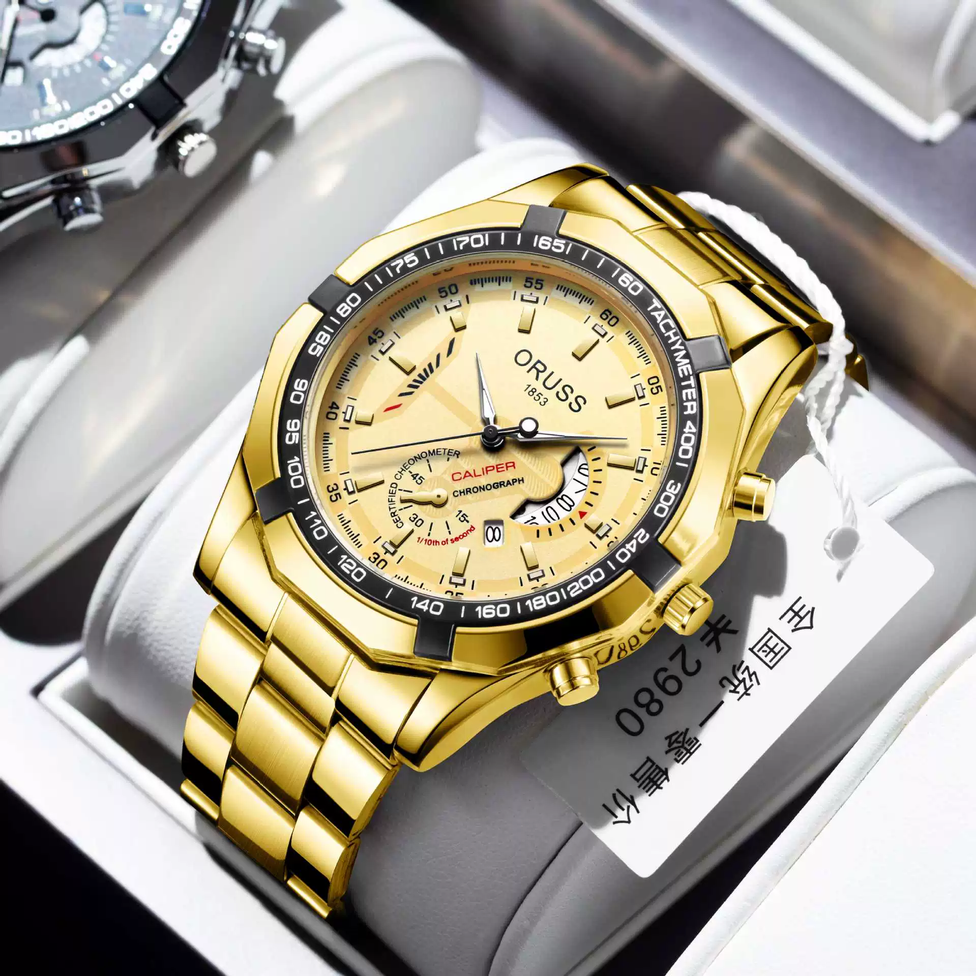 Men's Fashionable Round Dial Alloy Belt Waterproof Luminous Watch - Image 9