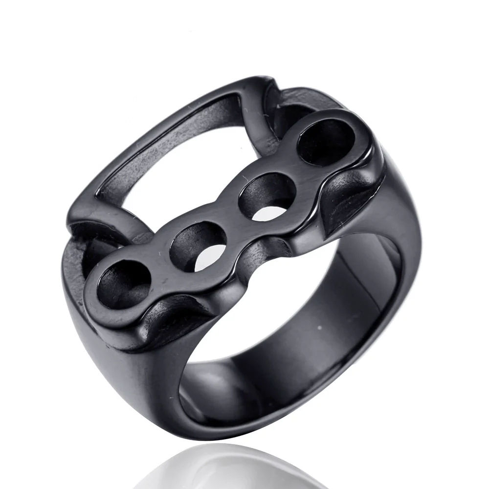 Men's Fighting Ring Stainless Steel Geometric Polished