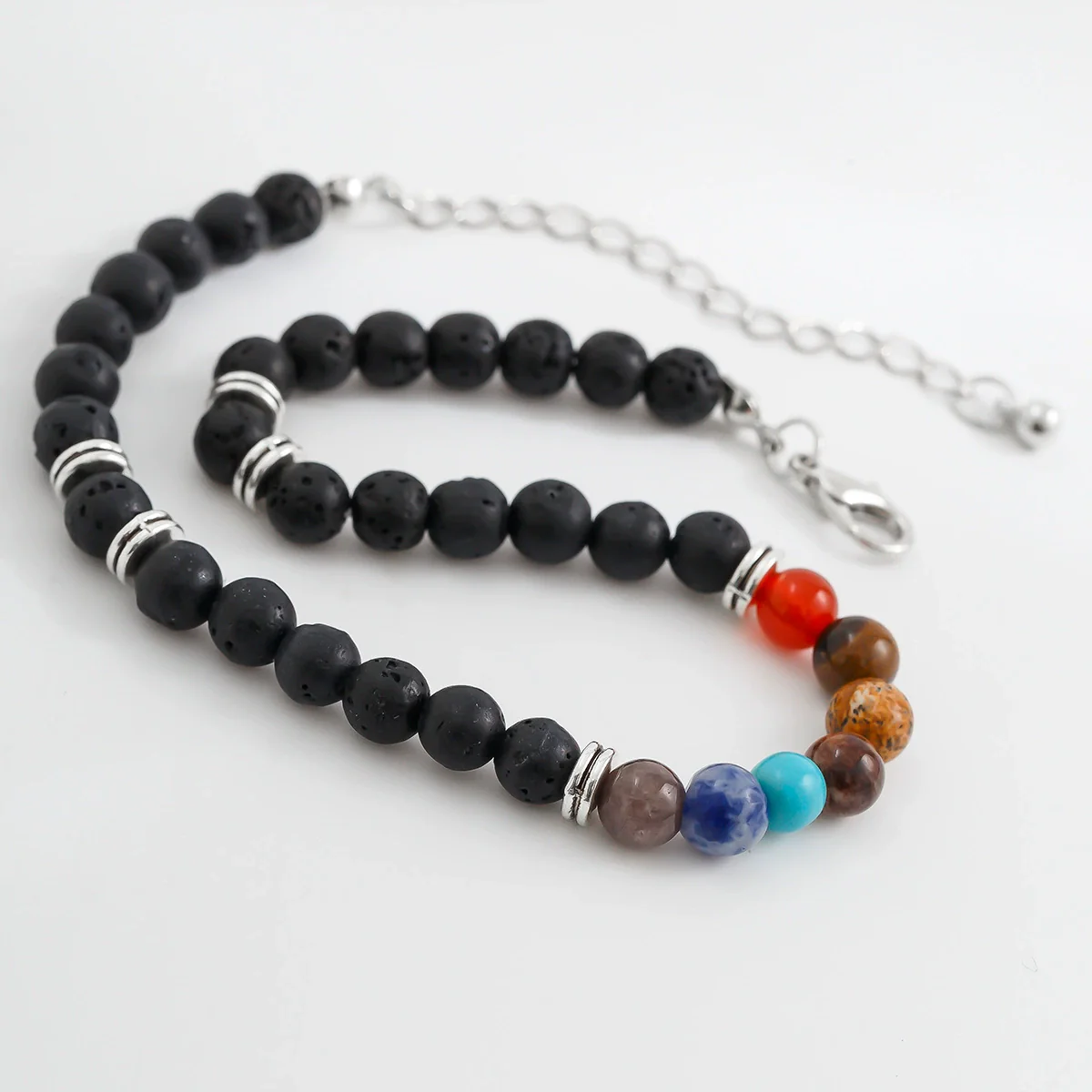 Men's Foot Accessories Volcanic Stone Beaded Ushape Glass Glaze Alloy Inlaid Artificial Gemstones Semiprecious Stones Hiphop Style - Image 4