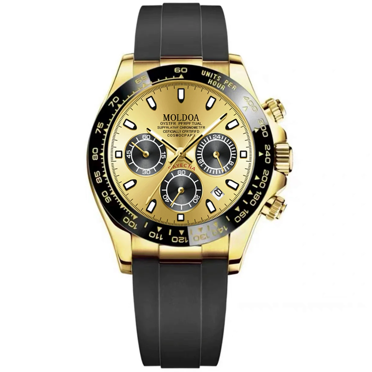 Men's Fully Automatic Hollow Mechanical Multifunctional Luminous Waterproof Watch Alloy Case Stainless Steel Strap Round Dial Business Style - Image 2