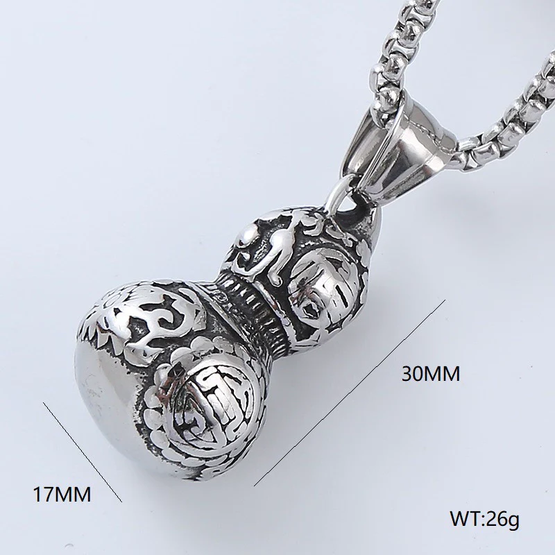 Men's Hip Hop Pendant Necklace Jewelry Stainless Steel Geometric Polished Retro Punk Fashion - Image 9