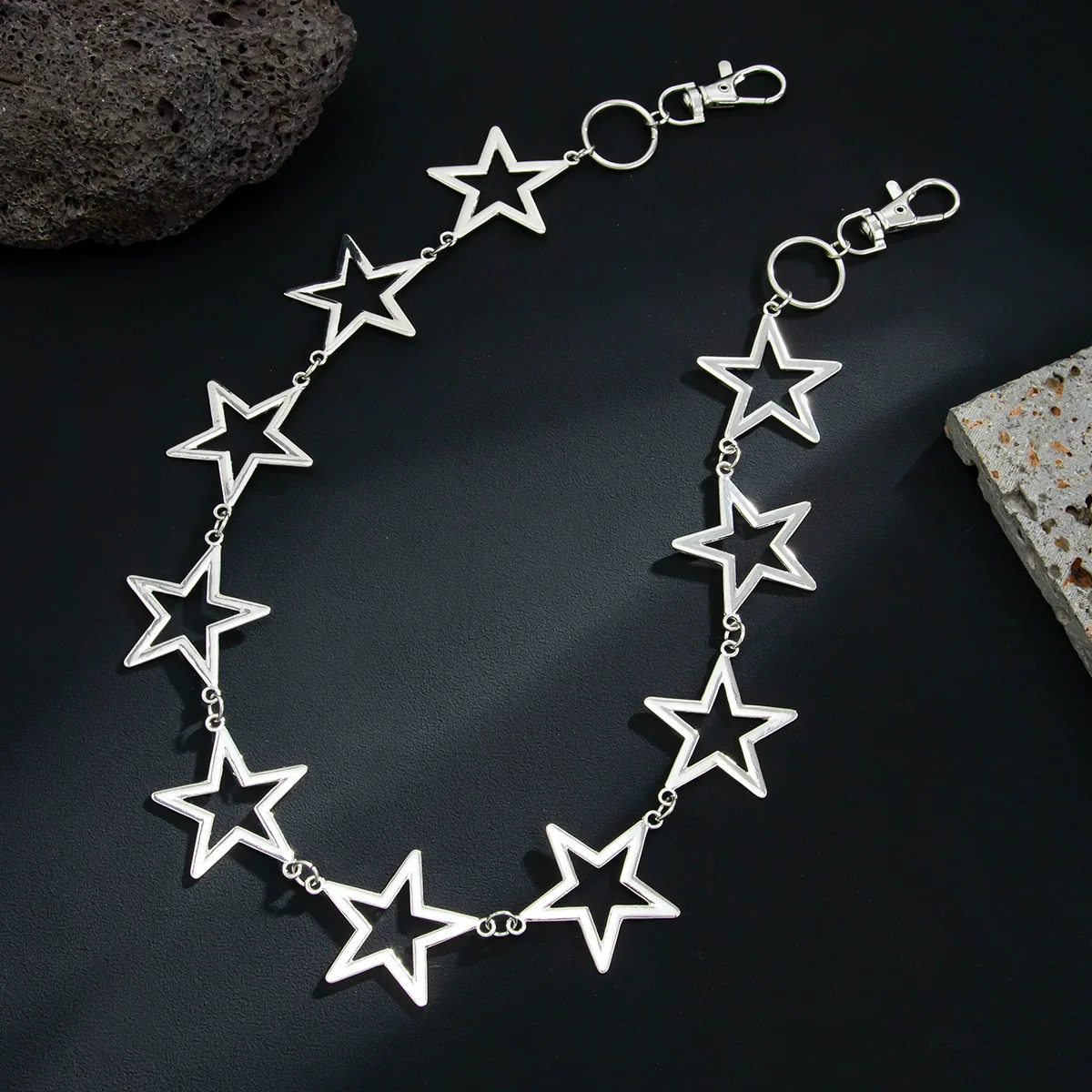 Men's Hiphop Metal Fivepointed Star Pants Pendant Waist Chain - Image 7