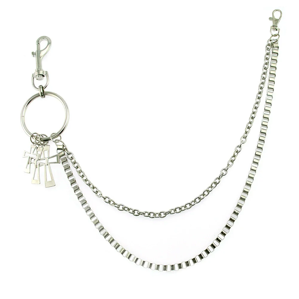 Men's Hiphop Metal Pants Chain With Joker Design For Disco And Street Dance