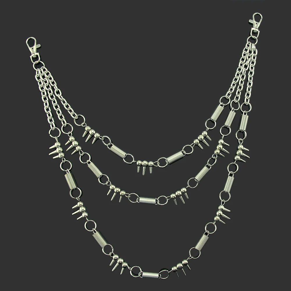 Men's Hiphop Metal Waist Chain For Jeans Decorative With Spring Ring And Lobster Clasp - Image 2