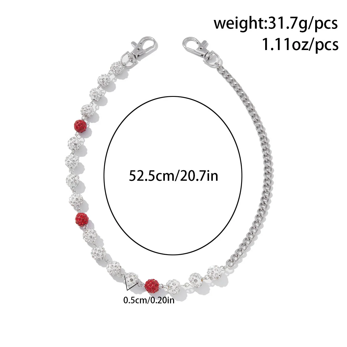 Men's Hiphop Plastic Ball Stitching Waist Chain For Jeans - Image 8