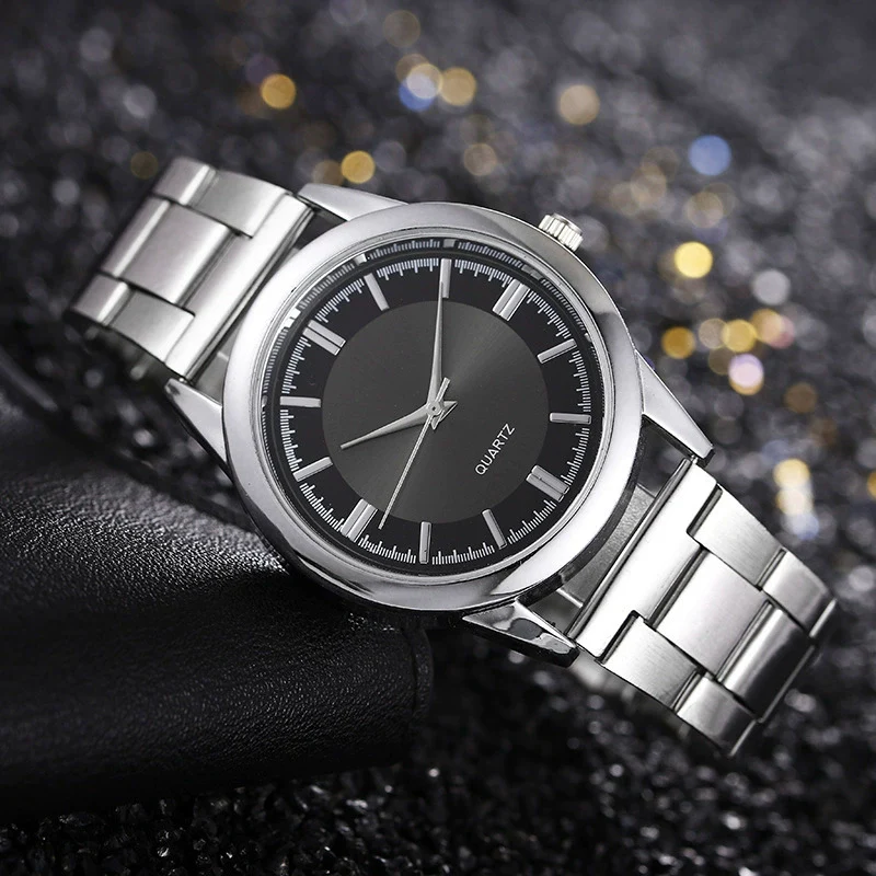 Men's Hiphop Style Alloy Watch With Round Dial And Stainless Steel Clasp - Image 3