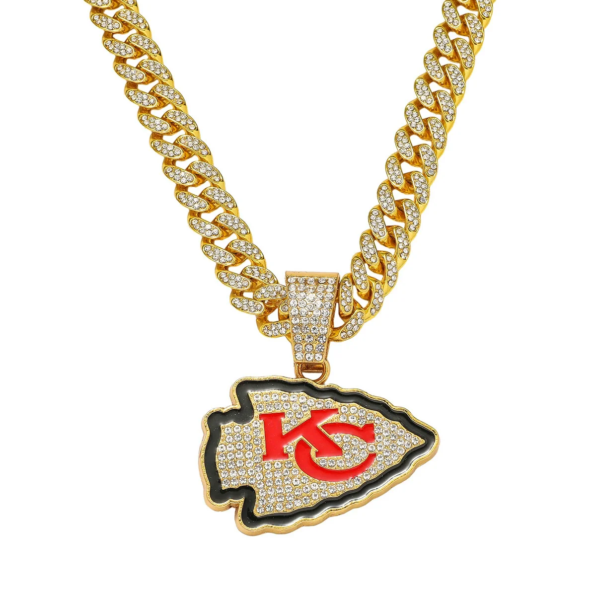 Men's Hiphop Style Zinc Alloy Cuban Chain Pendant Necklace With Electroplating - Image 5
