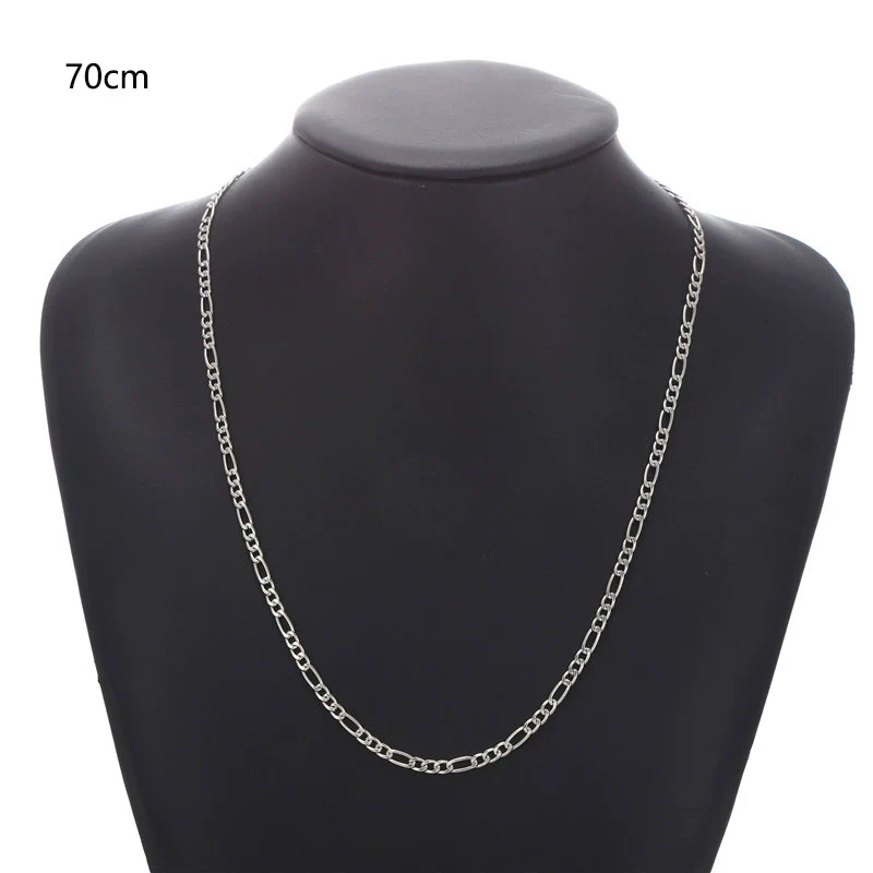Men's Iron Alloy Nk Chain Necklace With Geometric Design And Electroplating Hiphop Style - Image 21