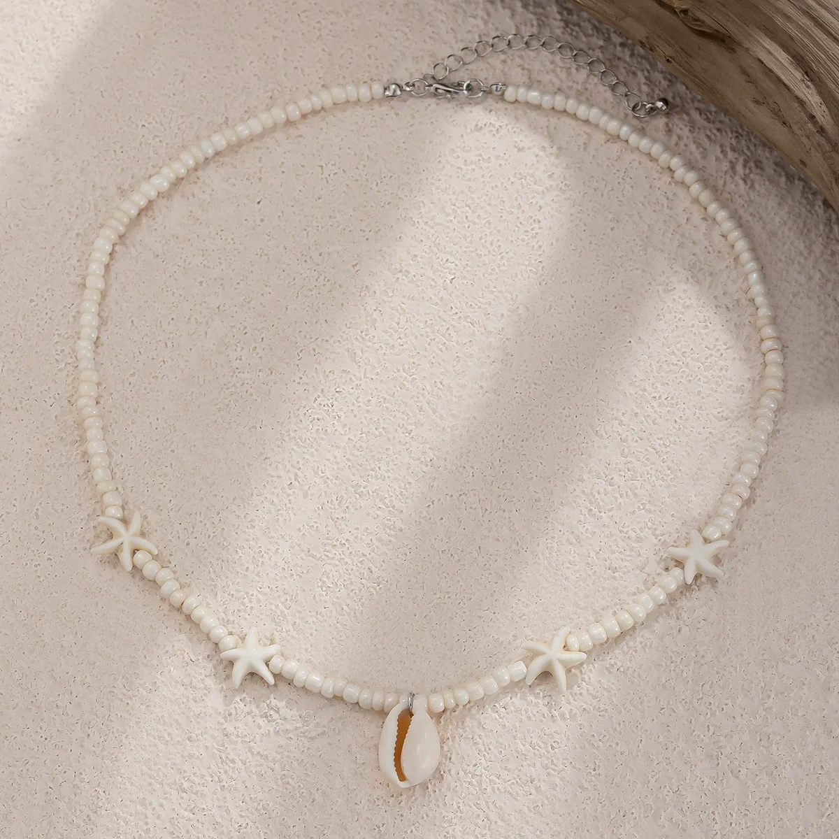 Men's Jewelry Beads Regular Chain Starfish Shell Hiphop Niche Highend Summer Clavicle Chain Handmade Geometric Style - Image 6