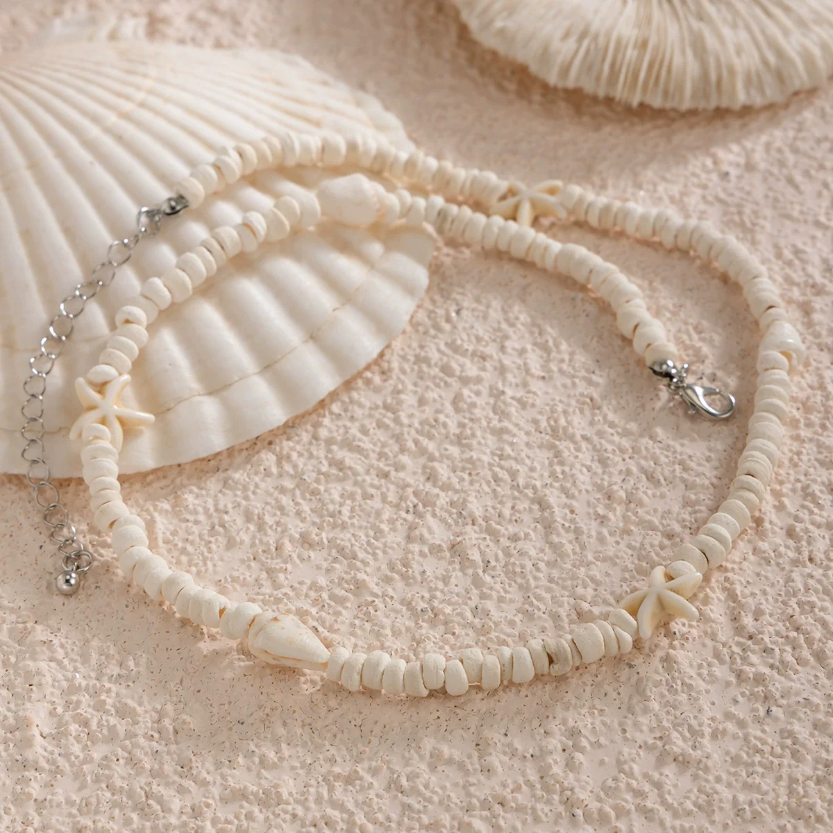 Men's Jewelry Coconut Shell Acrylic Geometric Handmade Beach Style Necklace - Image 4