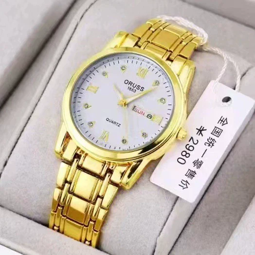 Men's Leisure Alloy Watch With Round Dial Mineral Strengthened Glass Mirror Single Folding Buckle Spiral Crown Fully Automatic Movement Double Calendar Luminous And Waterproof - Image 14