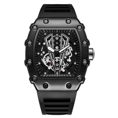 Men's Leisure Barrelshaped Fully Automatic Nonmechanical Luminous Waterproof Silicone Watch - Image 2