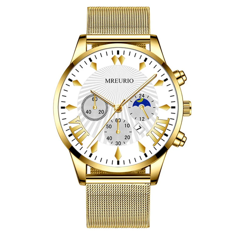 Men's Leisure Metal And Stainless Steel Watch With Round Dial And Milan Mesh Belt - Image 11