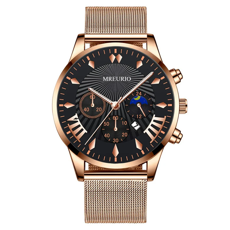 Men's Leisure Metal And Stainless Steel Watch With Round Dial And Milan Mesh Belt - Image 13