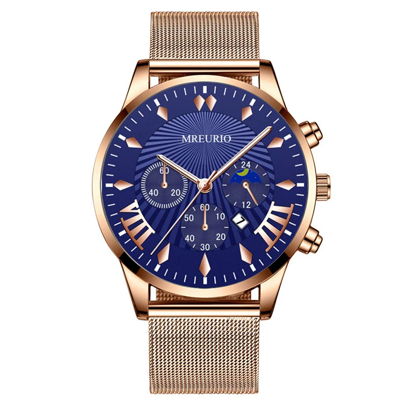 Men's Leisure Metal And Stainless Steel Watch With Round Dial And Milan Mesh Belt - Image 15
