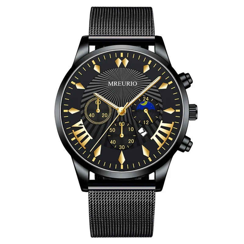 Men's Leisure Metal And Stainless Steel Watch With Round Dial And Milan Mesh Belt - Image 6