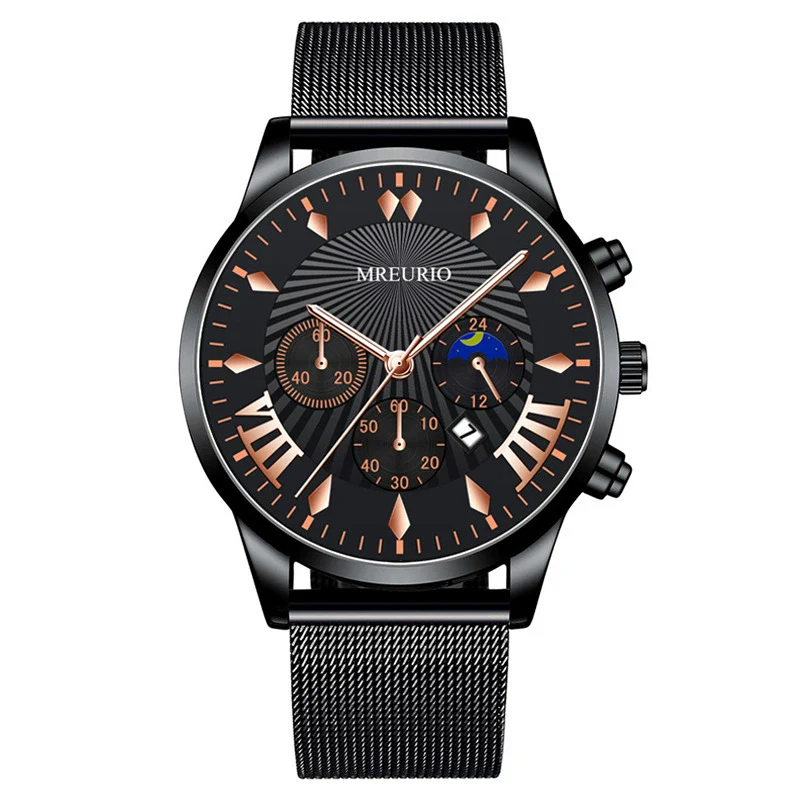 Men's Leisure Metal And Stainless Steel Watch With Round Dial And Milan Mesh Belt - Image 8
