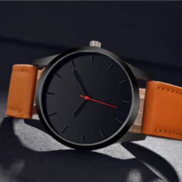 Men's Leisure Quartz Calendar Watch With Alloy Case Imitation Leather Frosted Belt And Round Dial - Image 3