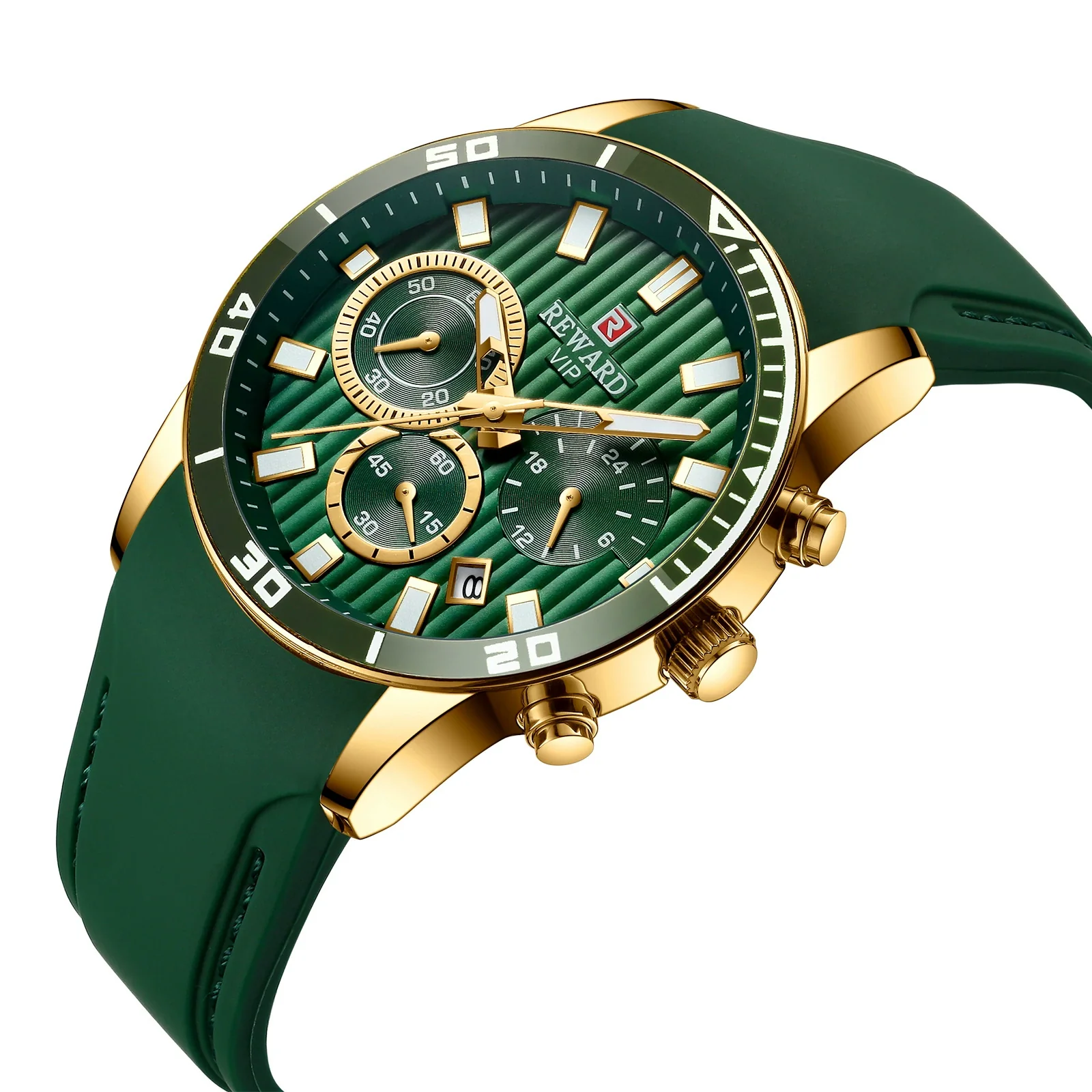 Men's Leisure Quartz Watch With Alloy Case Silicone Strap Round Dial And Spiral Crown