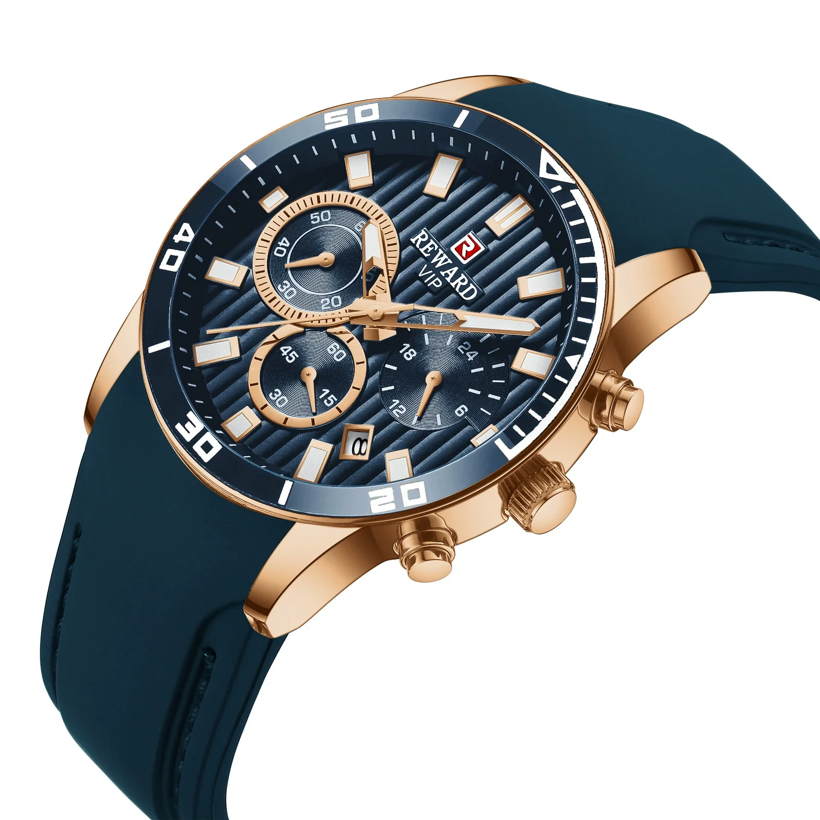 Men's Leisure Quartz Watch With Alloy Case Silicone Strap Round Dial And Spiral Crown - Image 2
