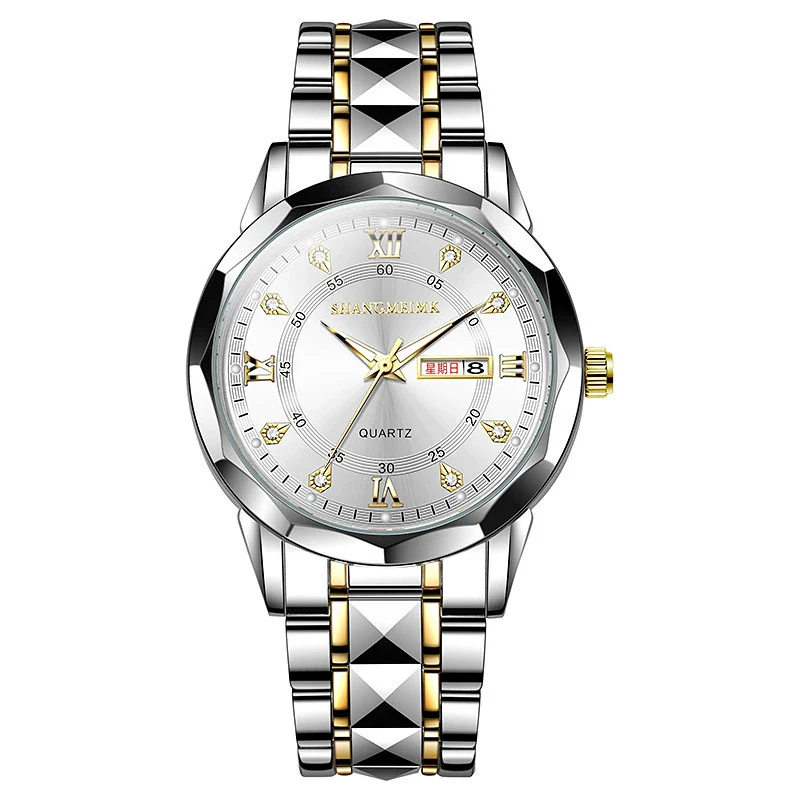 Men's Leisure Quartz Watch With Luminous Waterproof Double Calendar Zinc Alloy Case Alloy Strap And Round Dial - Image 4