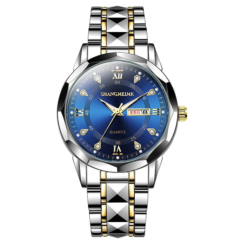Men's Leisure Quartz Watch With Luminous Waterproof Double Calendar Zinc Alloy Case Alloy Strap And Round Dial - Image 5