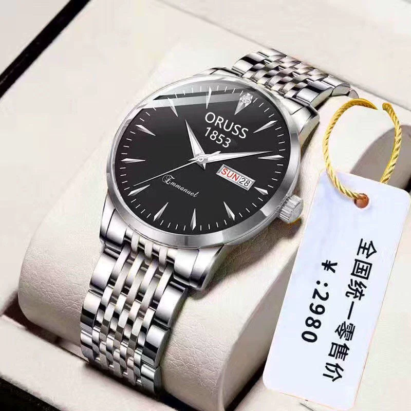 Men's Leisure Style Stainless Steel Ultrathin Round Dial Waterproof Quartz Wristwatch - Image 15