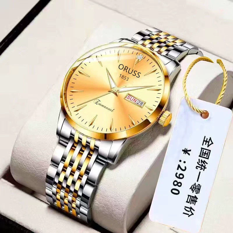 Men's Leisure Style Stainless Steel Ultrathin Round Dial Waterproof Quartz Wristwatch - Image 2