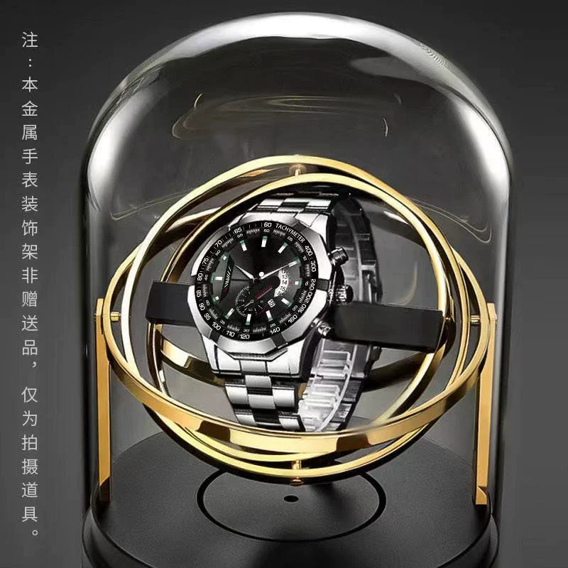 Men's Luminous Waterproof Automatic Non Mechanical Watch With Fine Steel Belt And Round Dial - Image 9
