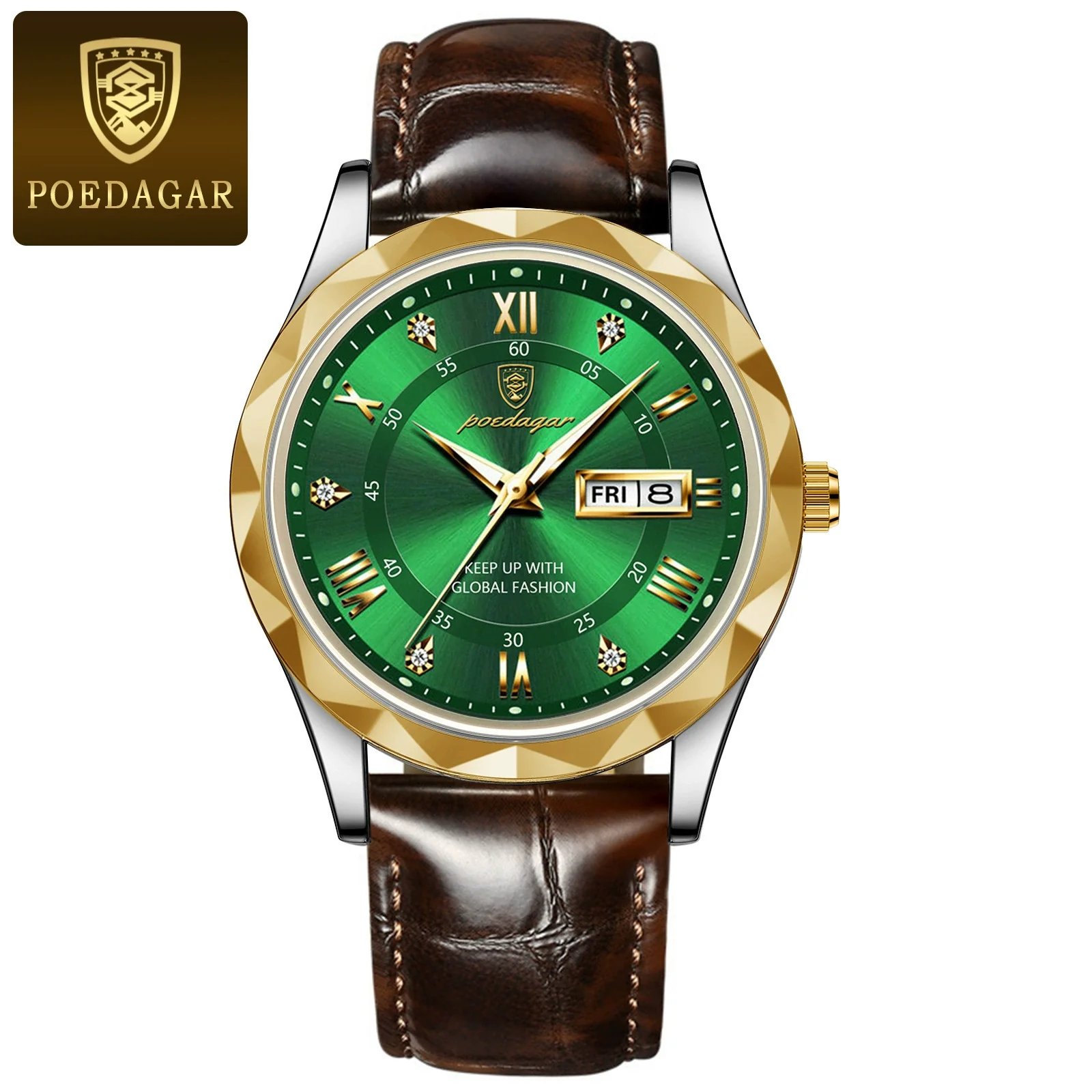 Men's Luxury Business Style Quartz Watch With Alloy Case Genuine Leather Strap And Stainless Steel Buckle Round Dial And Mineral Reinforced Glass Mirror - Image 4