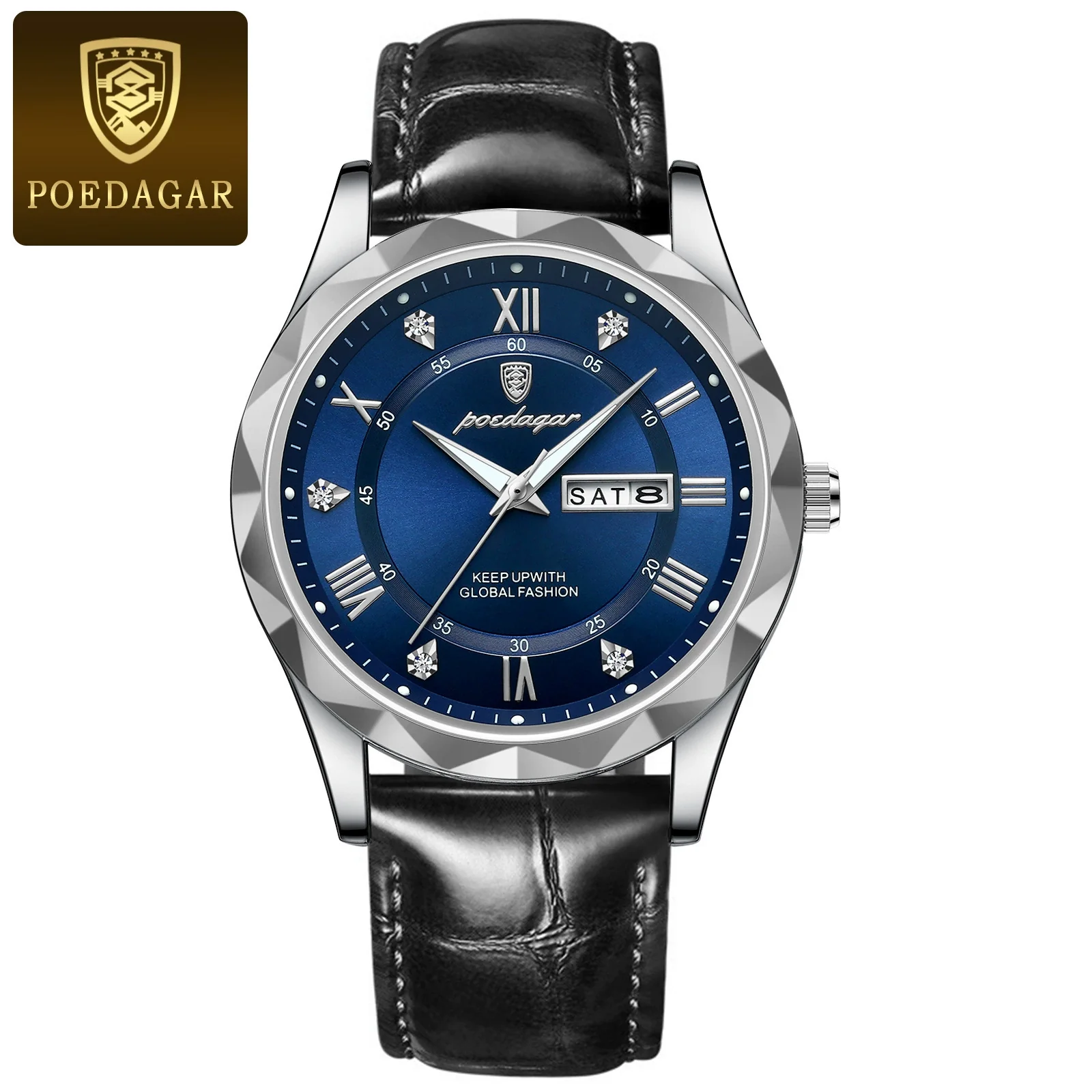 Men's Luxury Business Style Quartz Watch With Alloy Case Genuine Leather Strap And Stainless Steel Buckle Round Dial And Mineral Reinforced Glass Mirror - Image 9