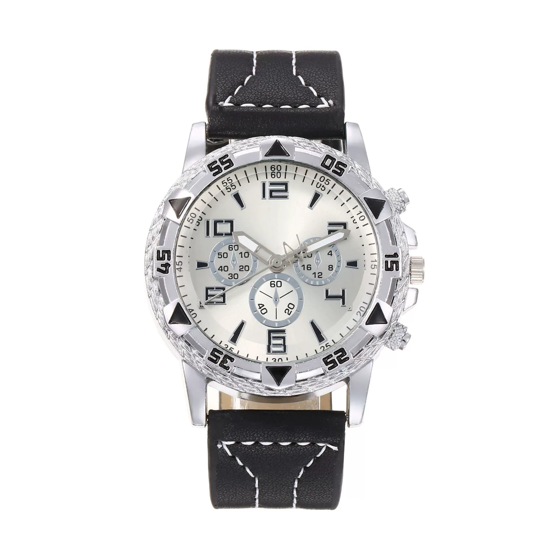 Men's Metal Alloy Stainless Steel Fashion Business Round Digital Quartz Wrist Watch - Image 5