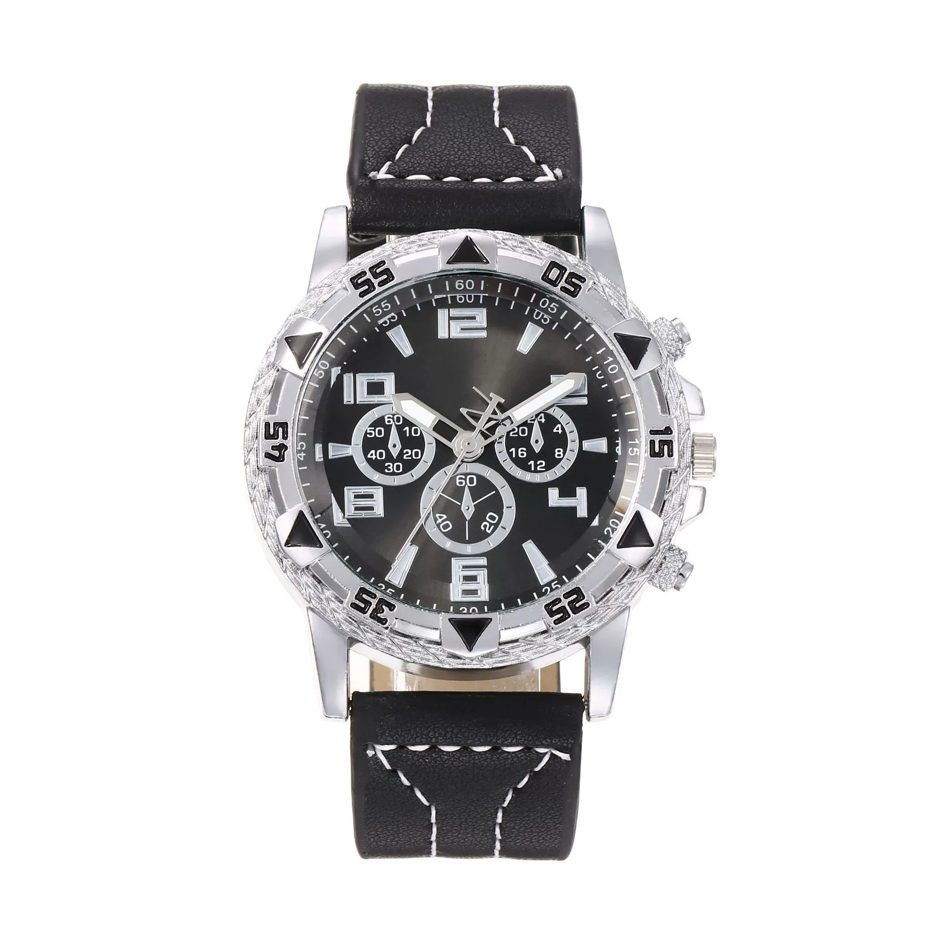 Men's Metal Alloy Stainless Steel Fashion Business Round Digital Quartz Wrist Watch - Image 8
