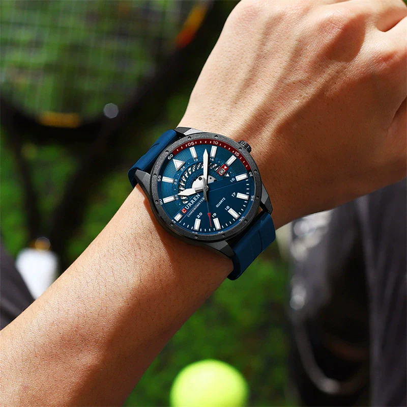 Men's Metal And Plastic Leisure Sports Watch With Round Dial And Quartz Movement - Image 3