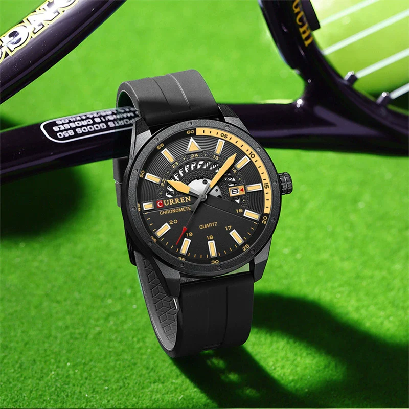 Men's Metal And Plastic Leisure Sports Watch With Round Dial And Quartz Movement - Image 4