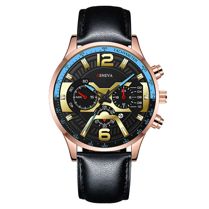 Men's Metal Belt Quartz Watch With Round Dial Fashion Trend Luminous - Image 3